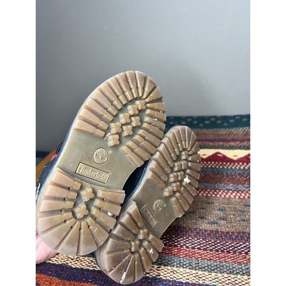 Timberland X Champion Black Suede Lace Up Ankle Boot Kids Size 5 - Picture 8 of 9